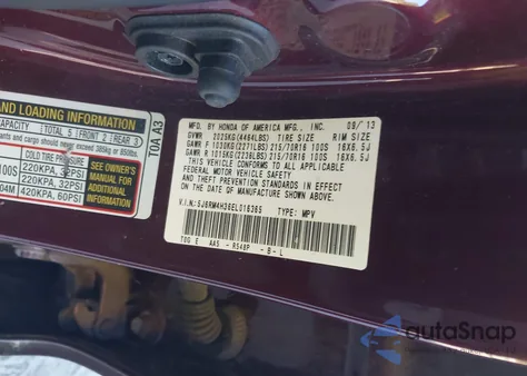 2014 Honda Cr-V Lx из США, поврежденный, VIN 5J6RM4H36EL016365